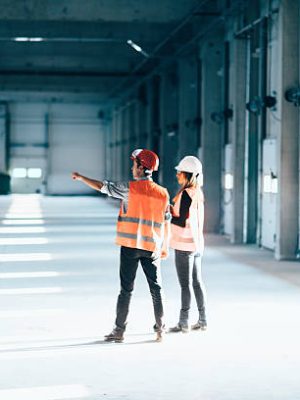 Facility management people at work